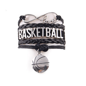 GUNGNEER Basketball Multilayer Bracelet Jesus Cross Choker Ball Sports Accessories Jewelry Set