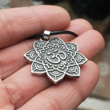 Load image into Gallery viewer, GUNGNEER Lotus Flower Pendant Necklace Hindu Om Jewelry Accessory Gift For Men Women