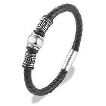 Load image into Gallery viewer, GUNGNEER Tibetan Mantra Om Bracelet Leather Rope Chain Buddhist Jewelry For Men Women