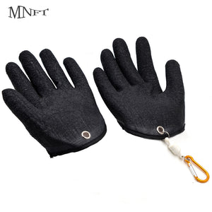 2TRIDENTS 1Pcs Fishing Glove Magnet Release Fisherman- Fisherman Professional Catch Fish Gloves - Protect Hand from Cuts Puncture Scrapes Latex Fishing