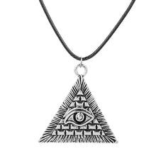 Load image into Gallery viewer, GUNGNEER Egyptian Pyramid Unique Eye Of Horus Necklace Braided Leather Bracelet Jewelry Set