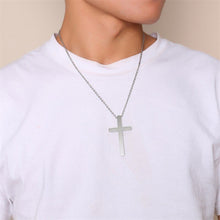 Load image into Gallery viewer, GUNGNEER I Can Do All Things Cross Pendant Necklace Stainless Steel Jewelry For Men Women