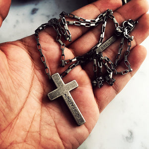 GUNGNEER Cross Necklace Jesus Pendant Stainless Steel Jewelry Accessory For Men Women