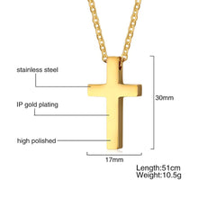 Load image into Gallery viewer, GUNGNEER Stainless Steel Christian Cross Pendant Jesus Necklace Jewelry For Men Women