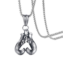 Load image into Gallery viewer, GUNGNEER Stainless Steel Boxing Glove Pendant Necklace Fitness Rock Punk Jewelry Men Women