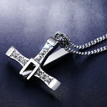 Load image into Gallery viewer, GUNGNEER Christian Cross Necklace Jesus Chain Dangle Earrings Jewelry Accessory Set Men Women