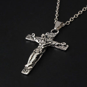 GUNGNEER Christ Cross Pendant Necklace God Jesus Jewelry Accessory Outfit For Men Women