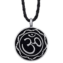 Load image into Gallery viewer, GUNGNEER Om Pendant Necklace Black Rope Chain Aum Yoga Jewelry Accessory For Men Women