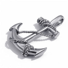 Load image into Gallery viewer, GUNGNEER Stainless Steel US Pirate Anchor Nautical Sailor Necklace Ring Jewelry Accessory Set