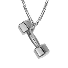 Load image into Gallery viewer, GUNGNEER Stainless Steel Dumbbell Barbell Pendant Necklace Gym Fitness Jewelry for Men Women