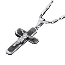 Load image into Gallery viewer, GUNGNEER Cross Necklace Stainless Steel Christian Pendant Jewelry Accessory For Men Women