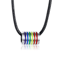 Load image into Gallery viewer, GUNGNEER Stainless Steel Pride Rainbow Necklace LGBT Jewelry Accessory For Men Women