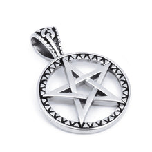 Load image into Gallery viewer, GUNGNEER Celtic Wicca Pentagram Star Stainless Steel Pendant