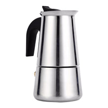 Load image into Gallery viewer, 2TRIDENTS Moka Espresso Coffee Maker - Stainless Steel Espresso Maker Machine For Full Bodied Coffee, Espresso Pot (100ml)