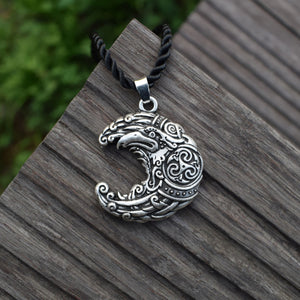 GUNGNEER Celtic Knot Triskele Viking Raven Pendant Necklace with Wolf Key Chain Jewelry Set
