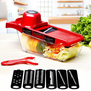 2TRIDENTS Multi-Function Handheld Blade Slicer with Stainless Steel Blade for Vegetable Onion Potato Great Kitchen Utensil (10piece)