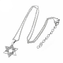 Load image into Gallery viewer, GUNGNEER Jerusalem Star of David Necklace Jewish Jewelry Gift Accessory For Men Women