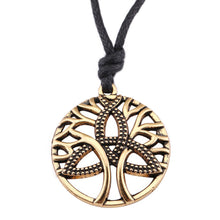 Load image into Gallery viewer, GUNGNEER Celtic Triquetra Tree of Life Pendant Necklace Axe Key Chain Jewelry Set Men Women