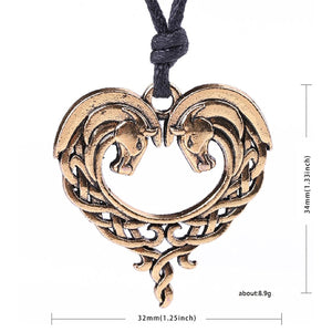 GUNGNEER Triquetra Celtic Knot Unicorn Pendant Necklace Axe Key Chain Jewelry Set Men Women