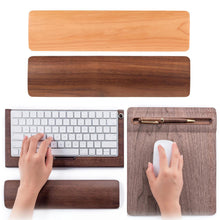 Load image into Gallery viewer, 2TRIDENTS Wooden Keyboard Wrist Support Pain Relief for Office Home Office Laptop Computer Gaming Keyboards (Dark Brown)