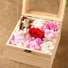 Load image into Gallery viewer, 2TRIDENTS Wooden Rectangular Jewelry Box - Decorations Glass Gift Holder Jewelry Storage Box for Women