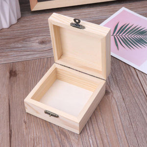 2TRIDENTS Natural Wood Jewelry Storage Pencil Case DIY Craft for Storing Jewelry Treasure Pearl Home Decor (3)