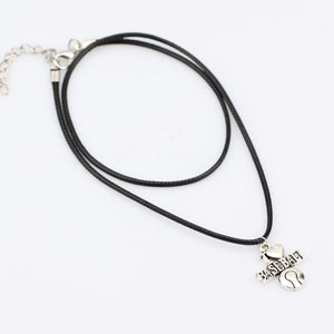 GUNGNEER Black Rope Chain Trendy I Love Baseball Necklace Jewelry Accessory For Men Women