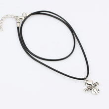 Load image into Gallery viewer, GUNGNEER Black Rope Chain Trendy I Love Baseball Necklace with Bracelet Jewelry Set