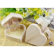 Load image into Gallery viewer, 2TRIDENTS Heart-Shaped Wood Jewelry Box - Wedding Gift - for Storing Jewelry Treasure Pearl Home Decor