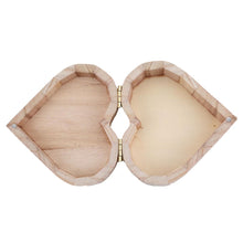 Load image into Gallery viewer, 2TRIDENTS Heart-Shaped Wood Jewelry Box - Wedding Gift - for Storing Jewelry Treasure Pearl Home Decor