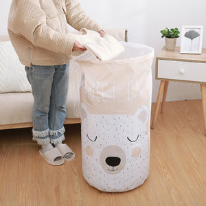 2TRIDENTS Panda Printed Quilt Clothes Storage Bag for Clothes, Blankets, Closets, Bedrooms (Bear)