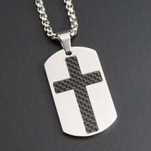 Load image into Gallery viewer, GUNGNEER God Cross Dog Tag Necklace Christ God Jewelry Accessory Gifts For Men Women