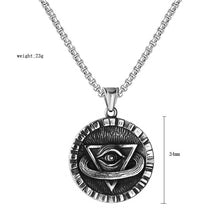 Load image into Gallery viewer, GUNGNEER Egyptian Pharaoh Eye of Horus Rune Amulet Necklace Biker Ring Egypt Jewelry Set