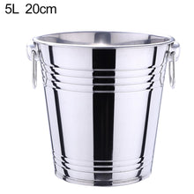 Load image into Gallery viewer, 2TRIDENTS Stainless Steel Ice Bucket Dual Round Handles for Parties and Bar Outdoor Camping (Blue)