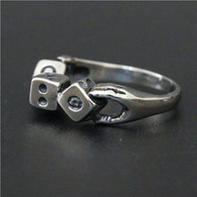 Load image into Gallery viewer, GUNGNEER Stainless Steel Luckly Dice Ring Biker Punk Style Jewelry Accessories Men Women