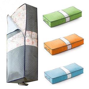 2TRIDENTS 2 Pcs Non-Woven Under Bed Storage Bag Closet, Shelves for Clothes, Pillow, Blankets
