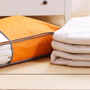 2TRIDENTS 2 Pcs Non-Woven Under Bed Storage Bag Closet, Shelves for Clothes, Pillow, Blankets (Blue)
