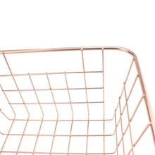 Load image into Gallery viewer, 2TRIDENTS Metal Wire Storage Basket Kitchen Pantry Food Storage Organizer Basket Bin for Home, Office, Pantry, Bedroom, Closets and More (Gold)