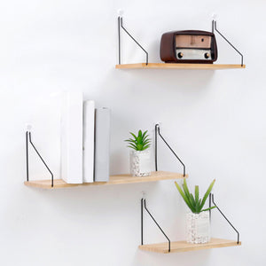 2TRIDENTS Metal Wall Shelf Decor Floating Organizer Storage Holder - Ideal for Living Room, Bathroom, Bedroom, Kitchen and Office (Medium)