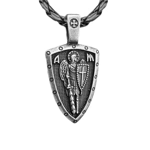 GUNGNEER St Michael Cross Shield Protect Us Necklace Star Of Life Bracelet Jewelry Set Men Women