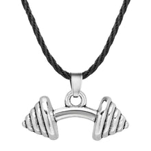 Load image into Gallery viewer, GUNGNEER Fitness Barbell Dumbbell Sport Charm Pendant Necklace Jewelry Accessories Men Women