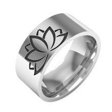 Load image into Gallery viewer, GUNGNEER Strength Mandala Necklace Lotus Flower Ring Jewelry Combo For Men Women