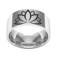 Load image into Gallery viewer, GUNGNEER Strength Mandala Necklace Lotus Flower Ring Jewelry Combo For Men Women