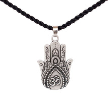 Load image into Gallery viewer, GUNGNEER Hamsa Hand Om Necklace Personalized Strength Amulet Hindu Jewelry For Men Women