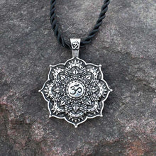 Load image into Gallery viewer, GUNGNEER Om Mandala Necklace Rope Chain Lotus Flower Jewelry Accessory For Men Women