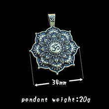 Load image into Gallery viewer, GUNGNEER Om Mandala Necklace Rope Chain Lotus Flower Jewelry Accessory For Men Women