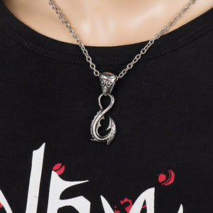 GUNGNEER Maori Fish Hook Pendant Necklace Moana Protection Jewelry Accessory For Men Women