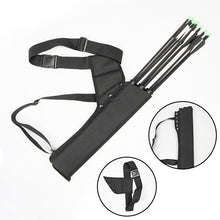 Load image into Gallery viewer, 2TRIDENTS Outdoor General Hunting Recurve Bow Arrow Bag Arrow Quiver Tube Arrow Holder Portable Back (Black)