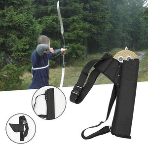2TRIDENTS Outdoor General Hunting Recurve Bow Arrow Bag Arrow Quiver Tube Arrow Holder Portable Back (Black)