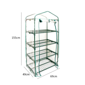 2TRIDENTS Mini Greenhouse Cover - 4 Levels - Waterproof Anti-UV Protect Garden Plants Flowers Outdoor (Without Iron Stand)